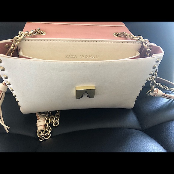 🧸Zara Small Beige & Blush Pink Bag🧸 - Picture 6 of 7
